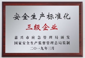 安全生產(chǎn)標準化三級企業(yè)